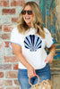 Shell Off White Short Sleeve Sweater
