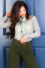 Luna Sage Dotted Long Sleeve Layering Top