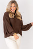 DOORBUSTER Victoria Brown Long Sleeve Sweater