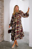 Fully Flowing Coffee Long Sleeve Dress