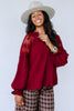 Willa Maroon Long Sleeve Blouse