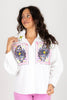 Queen Of Sparkles White Queen Card Long Sleeve Blouse