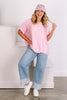 One Truth Rosa Satin Short Sleeve Blouse