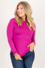 A Way Home Magenta Long Sleeve Top