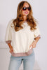 Simply Put Butter Cream 3/4 Sleeve Top