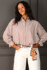 I Will Follow Cocoa Gingham Long Sleeve Top