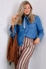 Joline Tokyo Blue Long Sleeve Top