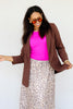 At The Office Brown Long Sleeve Blazer