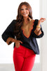 Everyday Comfort Black 3/4 Sleeve Top