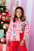 Queen Of Sparkles Pink & Red Plaid Nutcracker Long Sleeve Top