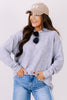 Taylor Heather Grey Long Sleeve Sweater