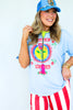 Daydreamer Willie Nelson Rose Label Sky Way Blue Short Sleeve Tee