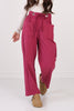 Stephanie Wine Drawstring Wide Leg Pant