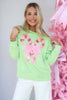 DOORBUSTER TWT Candy Cane Lane Light Green Long Sleeve Sweatshirt