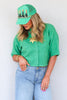 Andie Green Short Sleeve Cardigan