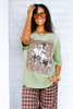 Rodeo Cowboy Matcha Leopard Short Sleeve Tee