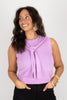 Pick of the Patch Light Purple Sleeveless Sweater Top