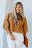 Paisley Camel Short Sleeve Sweater