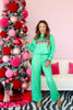 DOORBUSTER TWT® Merry Green Leopard Long Sleeve Sweatshirt