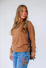 Melissa Deep Camel Dolman Long Sleeve Top