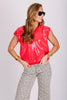 Came Here With You Tomato Red Short Sleeve Sweater