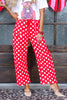 All The Best Red Polka Dot  Barrel Pant
