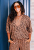 Patricia Leopard Half Zip Short Sleeve Pullover