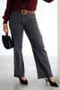 Just Black Grey Striped Straight Leg Jean