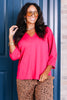 So True Magenta Long Sleeve Top
