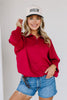 Jayce Cabernet Half Zip Long Sleeve Pullover