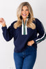 DOORBUSTER Reserved For Fun Navy Long Sleeve Top
