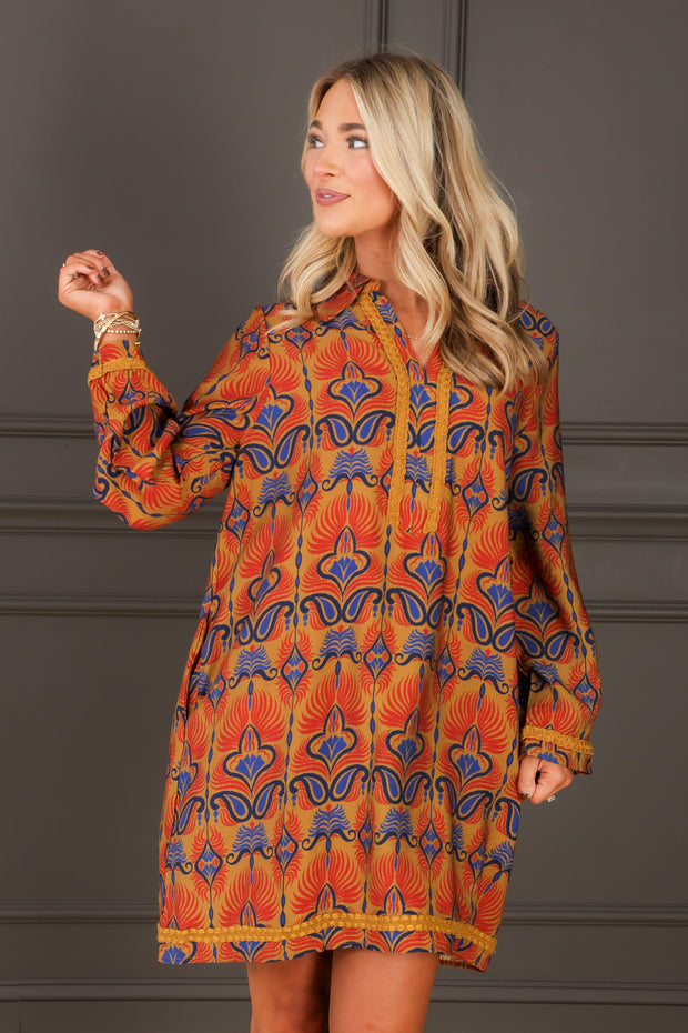 gretchen mini dress Gretchen Toffee Long Sleeve Mini Dress