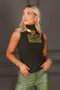 Meeting in Time Military Green Sleeveless Turtle Neck Sweater Top