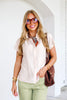 Sarah Ecru Short Sleeve Blouse
