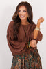 DOORBUSTER Only Comfort Brown Long Sleeve Blouse