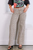 Brittany Mid Rise Wide Leg Leopard Jean