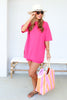 TWT®  Callie Pink Short Sleeve Short Set