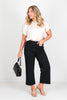 Insight Cafe Latte Satin Short Sleeve Blouse