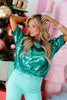 DOORBUSTER TWT® Disco Teal Crew Neck Short Sleeve Sweater