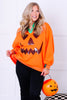 Queen Of Sparkles Jack O Lantern Orange Long Sleeve Sweatshirt