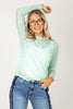 TWT Lucky Shamrock Light Green Long Sleeve Layering Top
