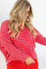 Seeing Stripes Pink & Red Striped Long Sleeve Top