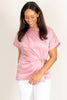 Wrapped Up Pink Short Sleeve Blouse