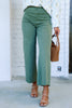 Lysse Erin High Waisted Antique Wash Smoked Green Wide Leg Jean