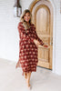 Always First Brown Long Sleeve Midi Dress
