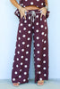 Juliet Brown Polka Dot Wide Leg Pant