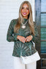 Elena Mock Neck Olive Velvet Long Sleeve Layering Top
