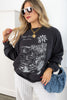 Z Supply La Playa Black Sand Long Sleeve Sweatshirt