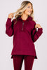 DOORBUSTER Spanx Airessentials Cassis Brushed Half Zip Long Sleeve Tunic