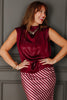 Anne Burgundy Sleeveless Top